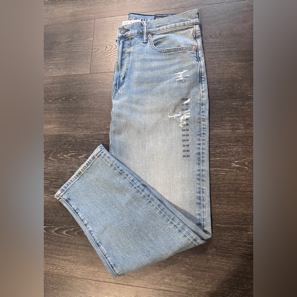 NWT American Eagle Slim Straight EasyFlex Men Jeans 33x30